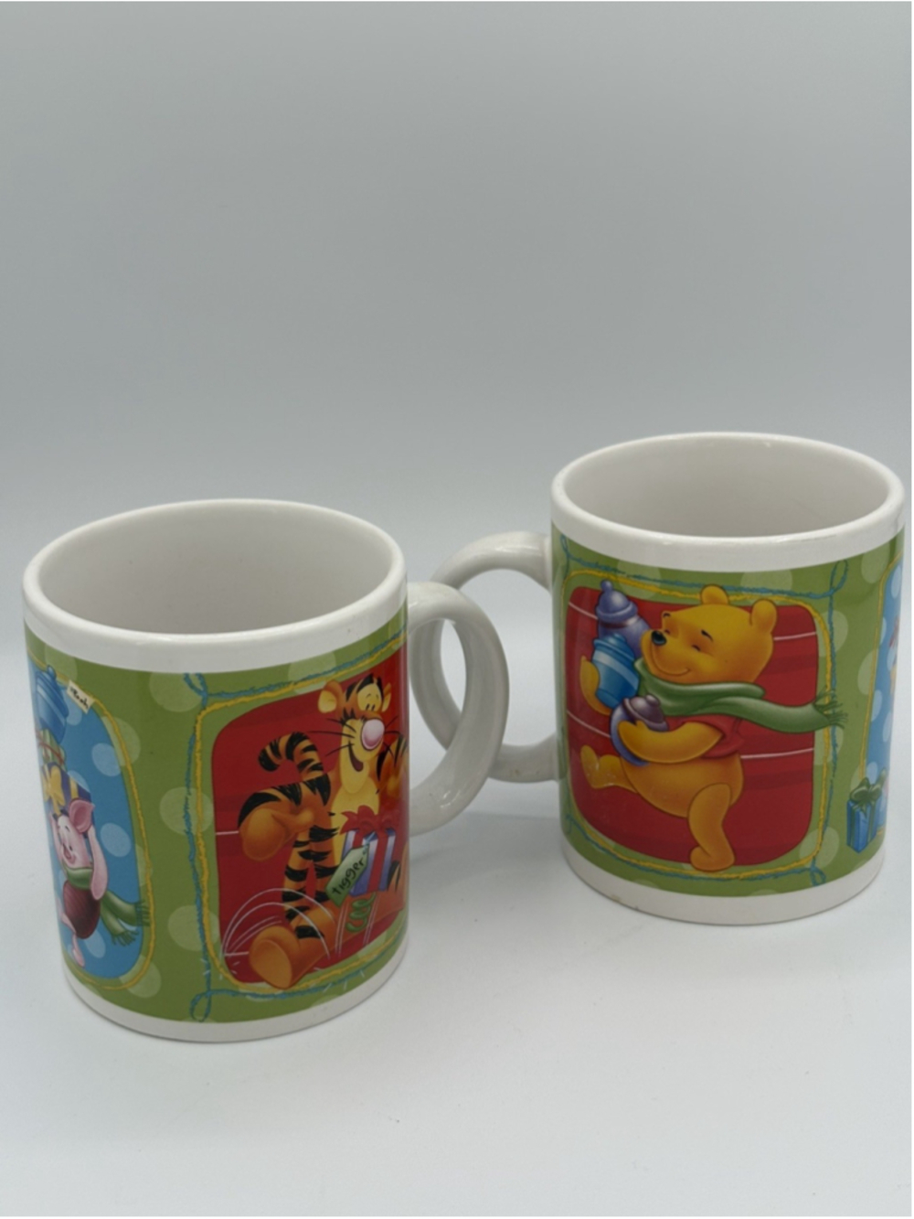 DISNEY WINNIE THE POOH (LOT OF 2) Coffee Mug Houston Harvest Pre-Owned
